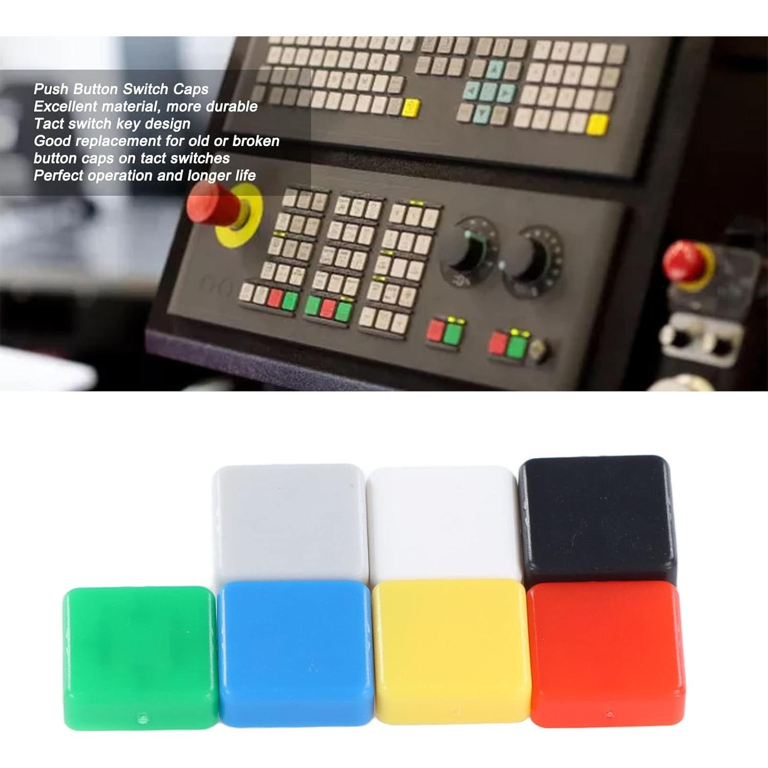 350 Interruptores Táctiles de Botón Eujgoov 7 Colores ABS