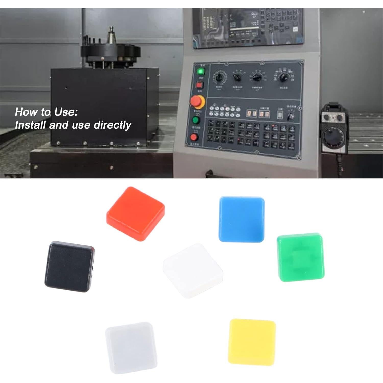 350 Interruptores Táctiles de Botón Eujgoov 7 Colores ABS