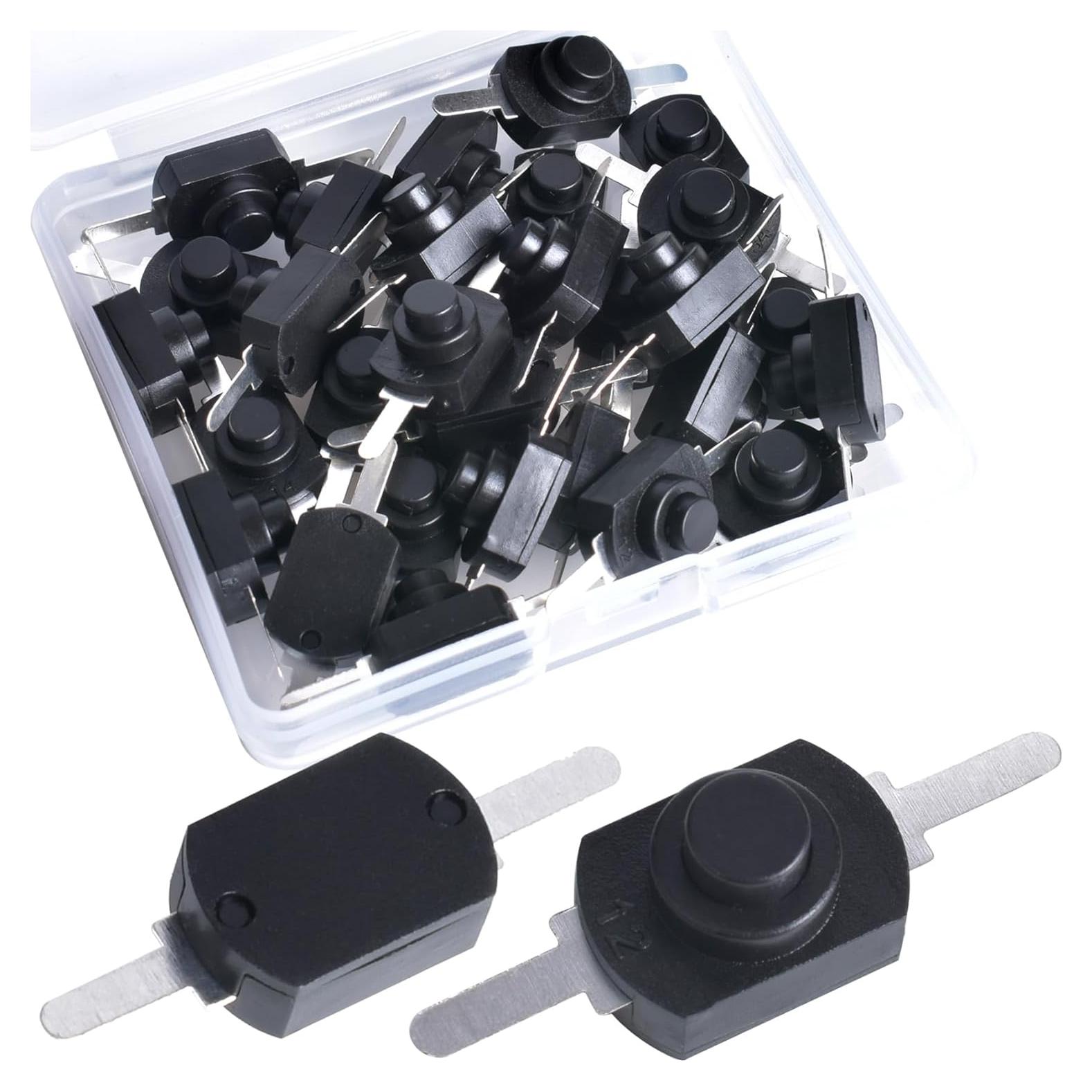 30 Interruptores de Botón Pulsador Micro OURUI 12x8mm On Off