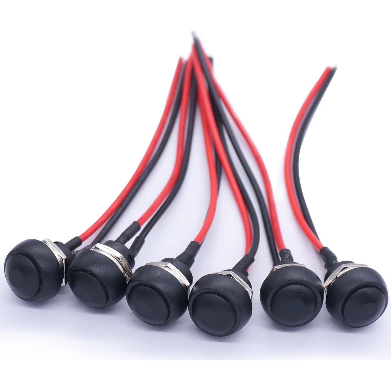 Interruptor Momentáneo Twidec 12mm 6 Unidades Negro IP54