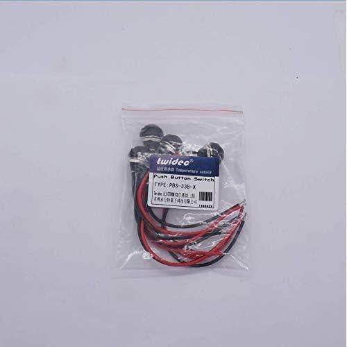 Interruptor Momentáneo Twidec 12mm 6 Unidades Negro IP54