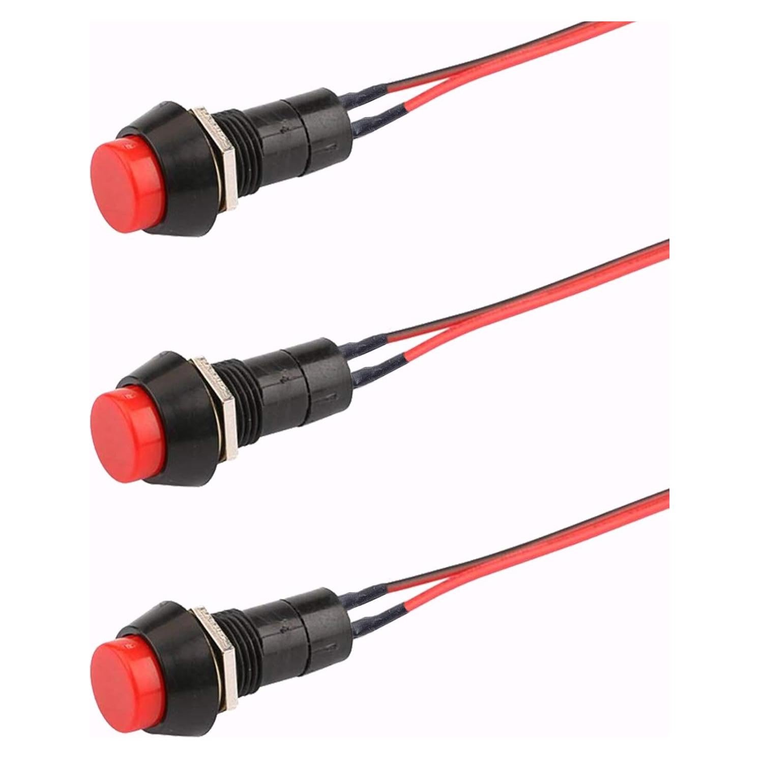 Interruptor Botón Sin Bloqueo DEVMO 12V 11A 3PCS