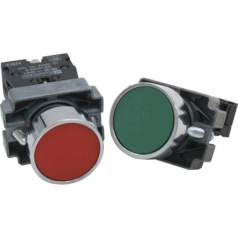 Interruptor de Botón Momentáneo mxuteuk 22mm Rojo y Verde 660V 10A