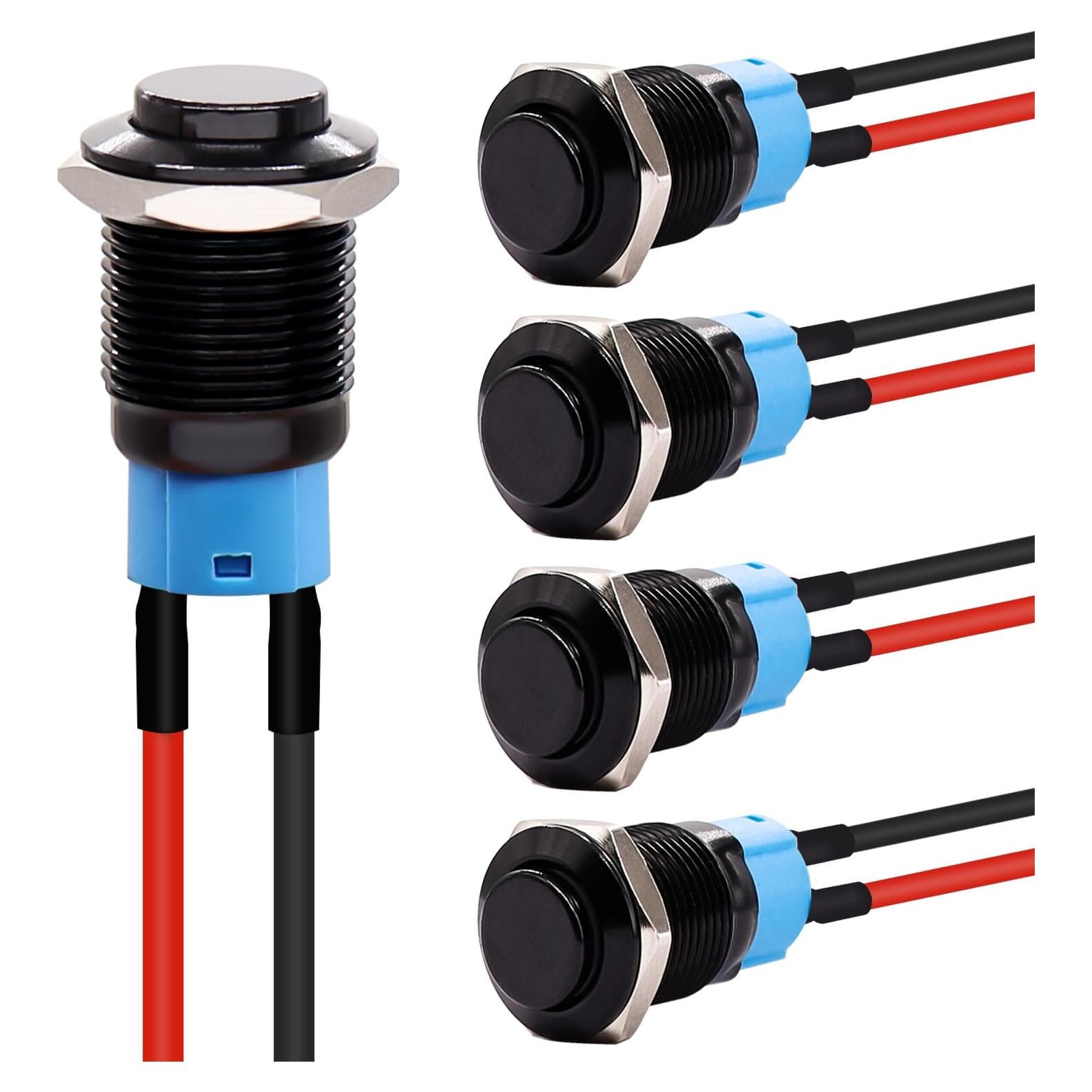 Interruptor Pulsador Mini Twidec 12mm Impermeable 5PCS