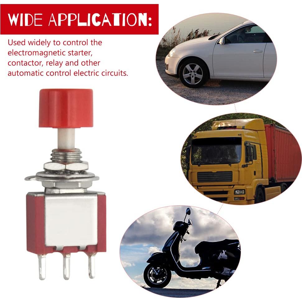 Interruptores de Botón Momentáneo SPDT WMYCONGCONG 15 Pcs 250V