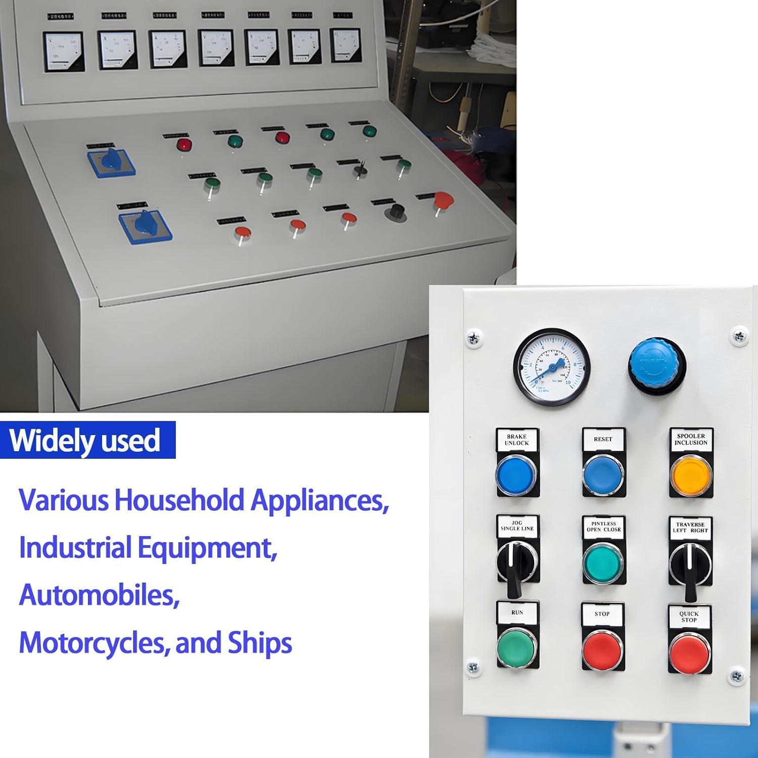 Interruptor de Botón Momentáneo KNDELE 22mm Rojo Verde IP65