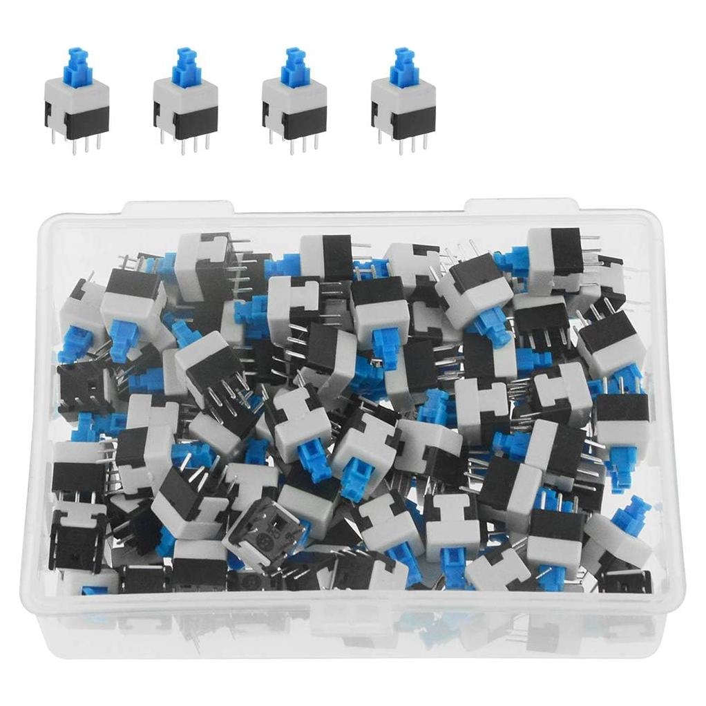 Interruptores Micro DPDT 6 Pines Auto-bloqueo 100pcs XLX