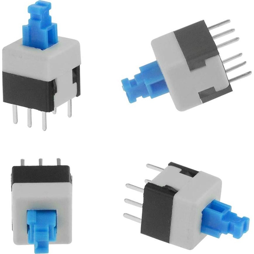 Interruptores Micro DPDT 6 Pines Auto-bloqueo 100pcs XLX