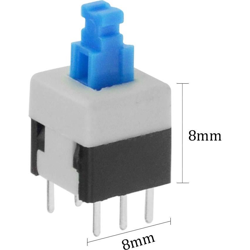 Interruptores Micro DPDT 6 Pines Auto-bloqueo 100pcs XLX