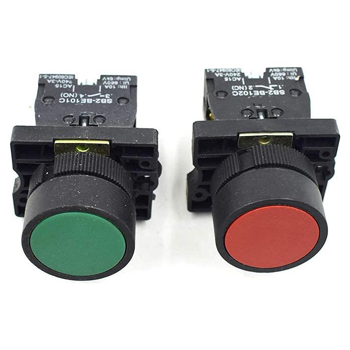 Interruptor Momentáneo LICTOP 1NO 1NC 660V 10A Verde Rojo