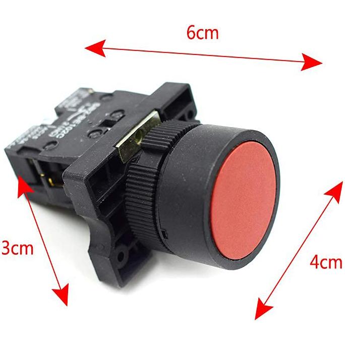 Interruptor Momentáneo LICTOP 1NO 1NC 660V 10A Verde Rojo