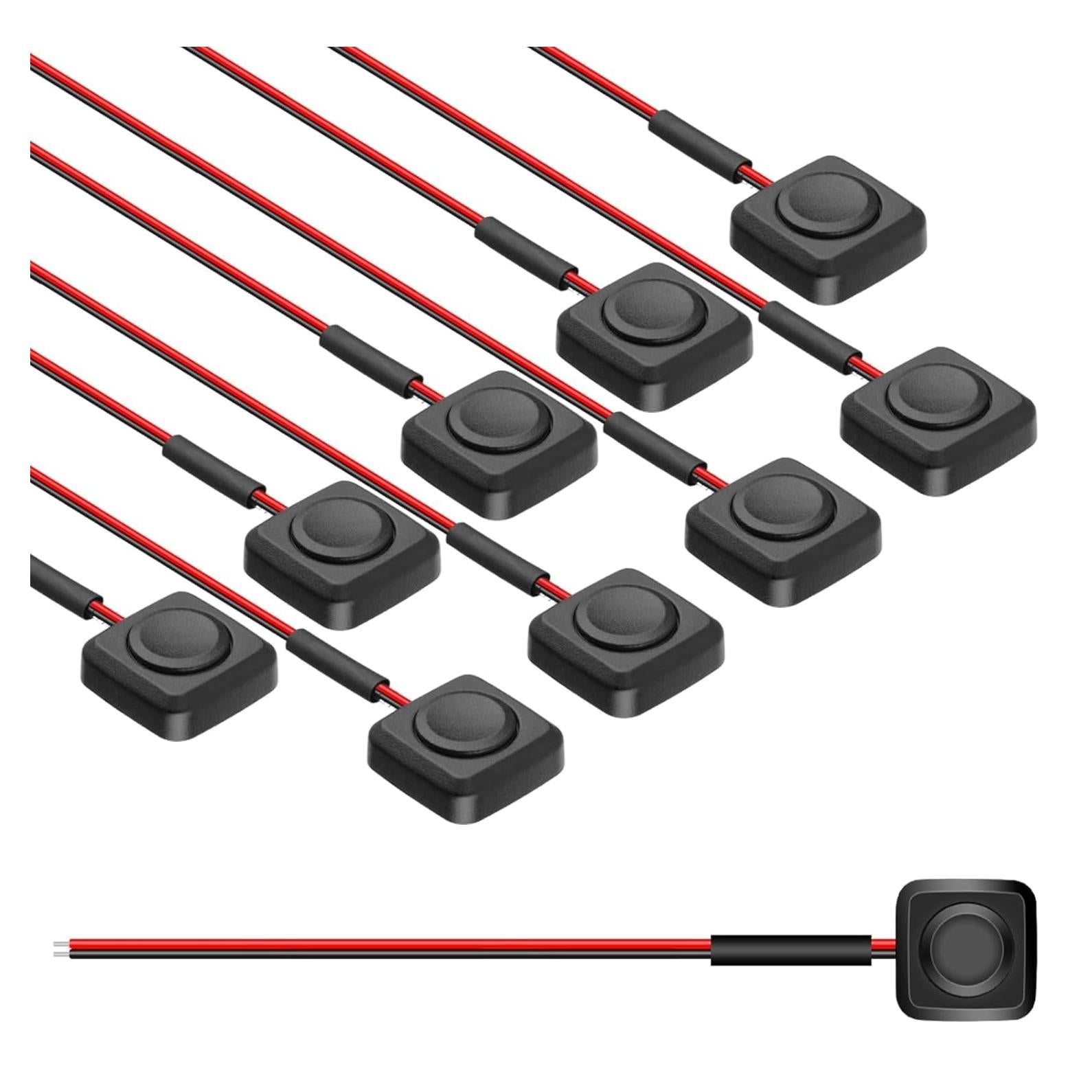 Interruptor Momentáneo Linkstyle 12V ON/OFF con Cable 10 Piezas