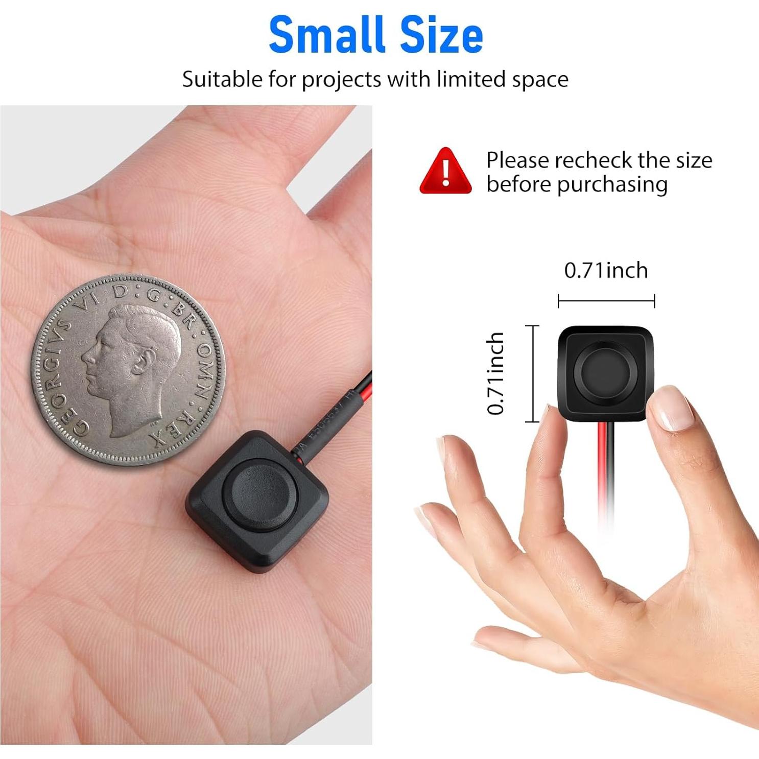 Interruptor Momentáneo Linkstyle 12V ON/OFF con Cable 10 Piezas