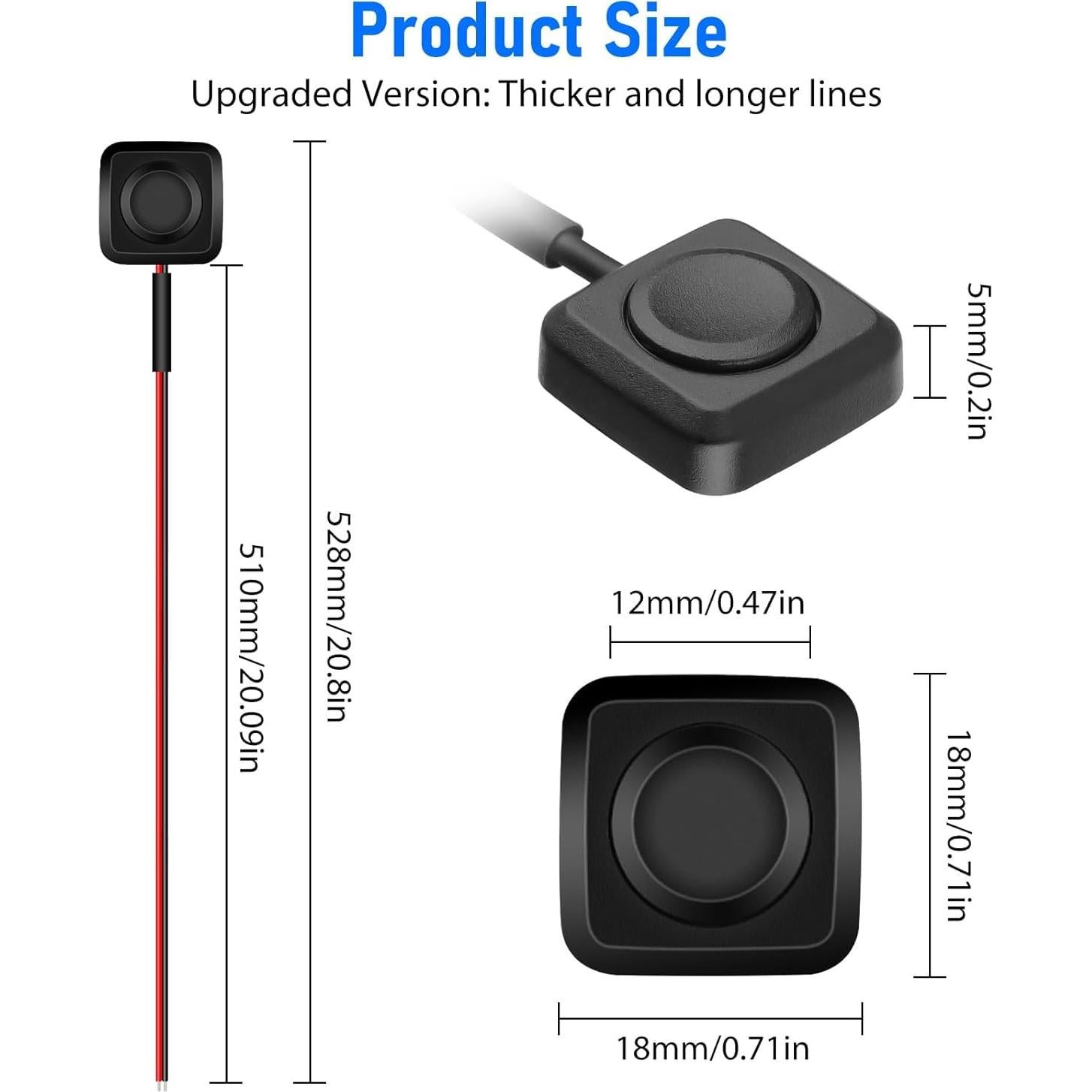Interruptor Momentáneo Linkstyle 12V ON/OFF con Cable 10 Piezas