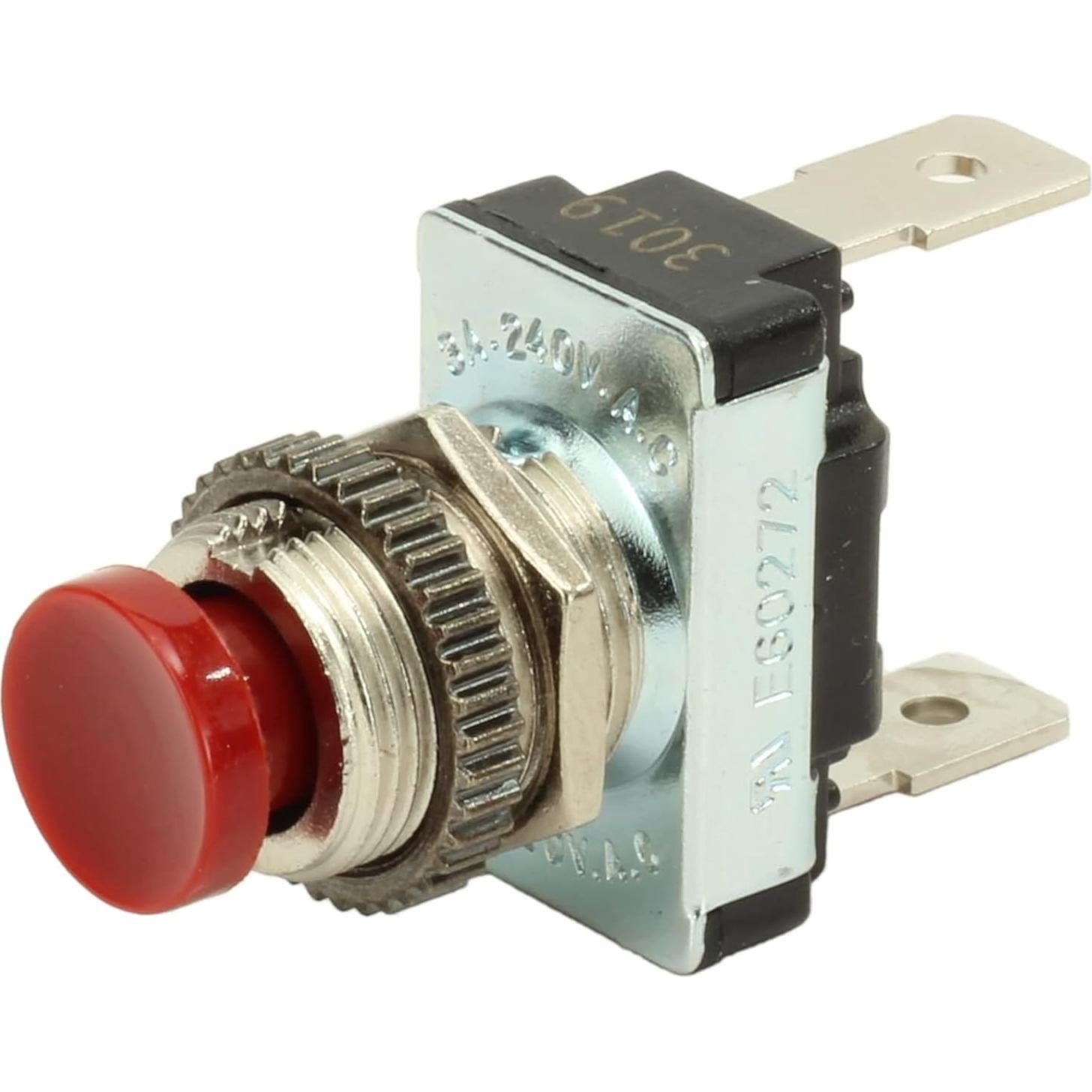 Interruptor de Botón Momentáneo Rojo Fastronix 6A AC/DC