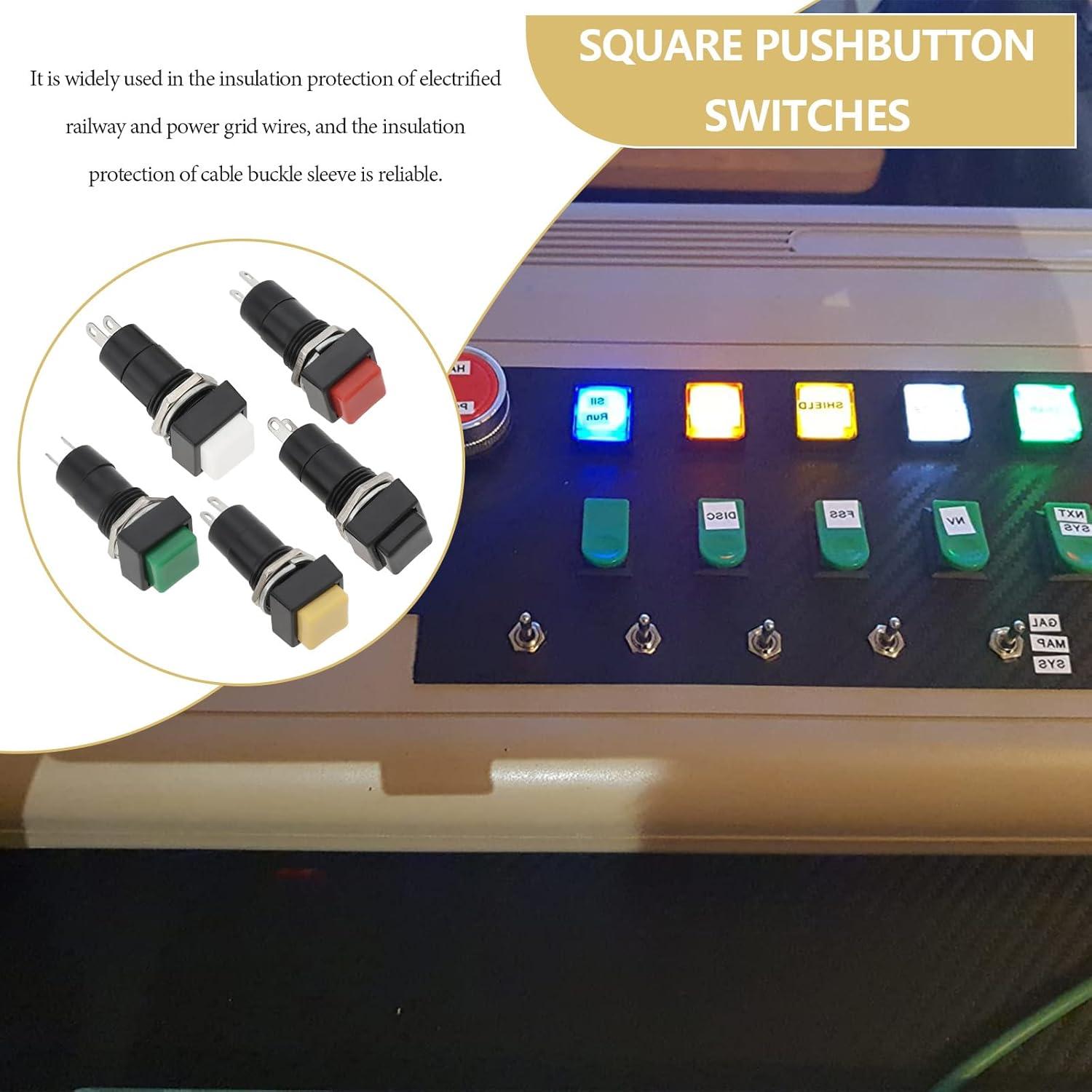 10 Interruptores Momentáneos SPST 12mm YINETTECH Colores