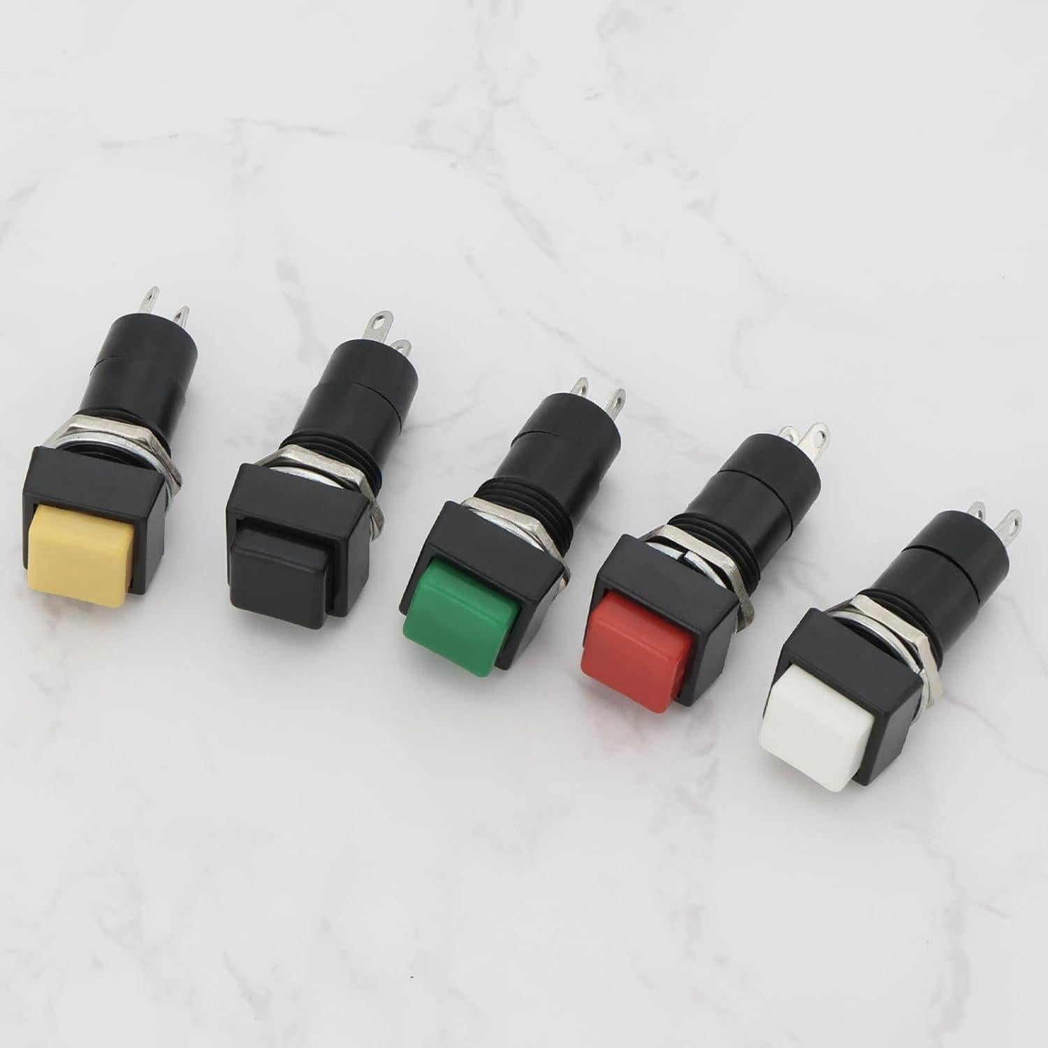 10 Interruptores Momentáneos SPST 12mm YINETTECH Colores