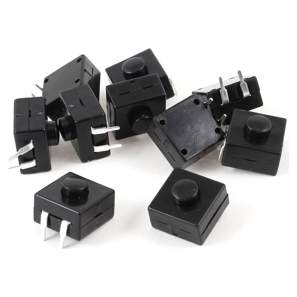 Interruptor de Botón Táctil uxcell 12x12x9mm Paquete de 10