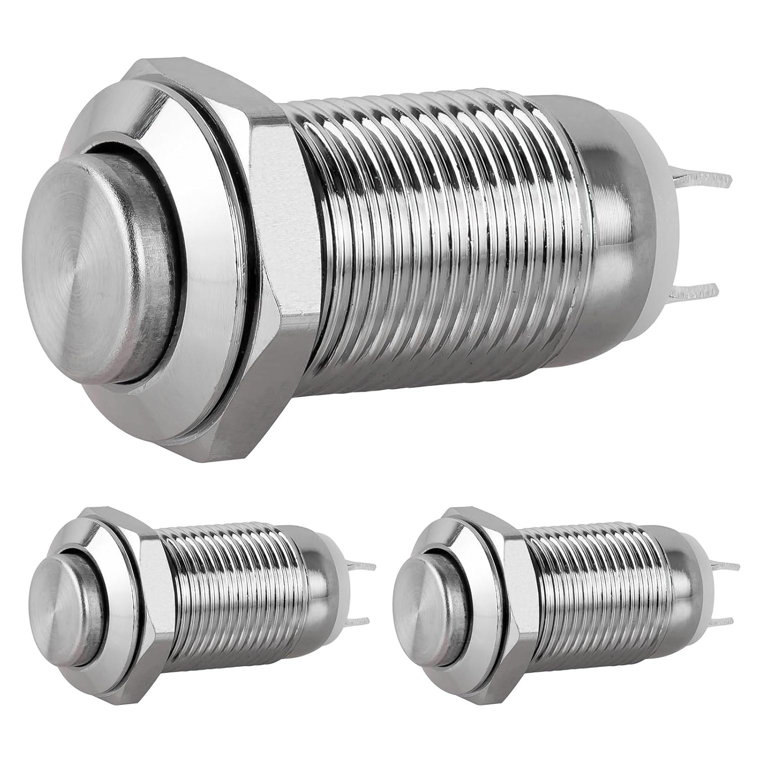 Interruptor a Prueba de Agua DIYhz GQ10H-10 10mm 220V 1A 3Pcs