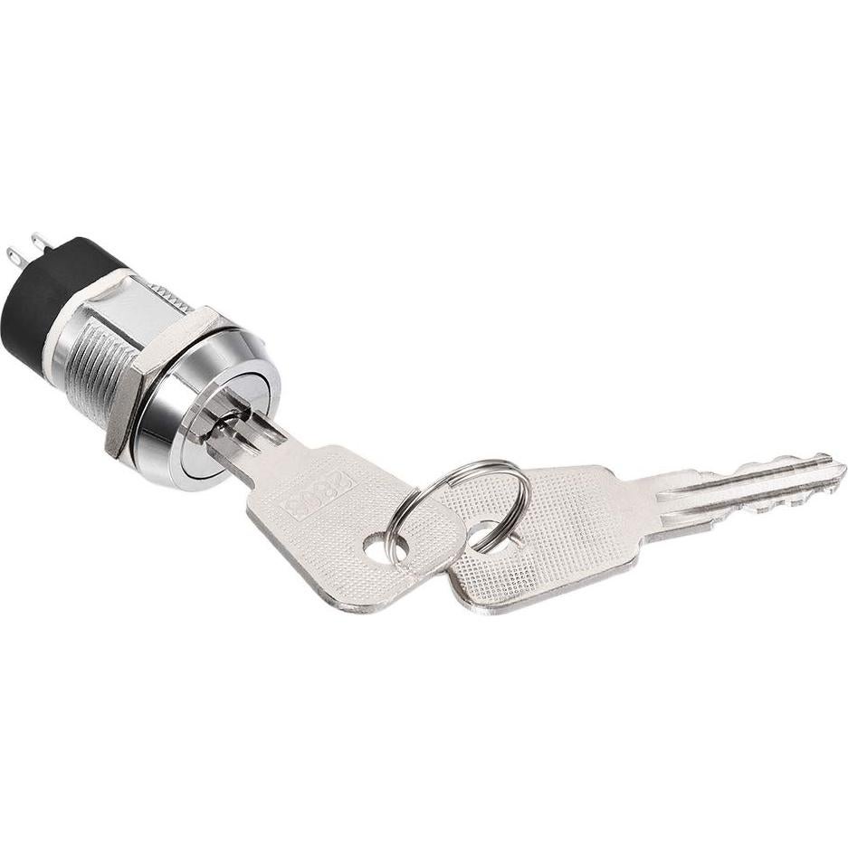 Interruptor de Botón de Bloqueo por Llave uxcell 19mm 2 Posiciones