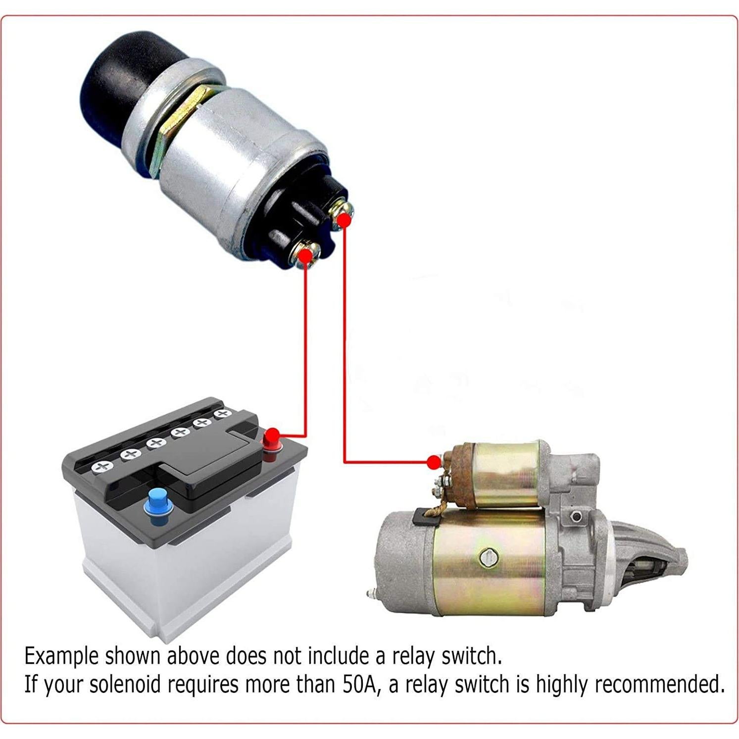 Interruptor a Prueba de Agua 50A 12V SUPERFASTRACING para Coche y Barco