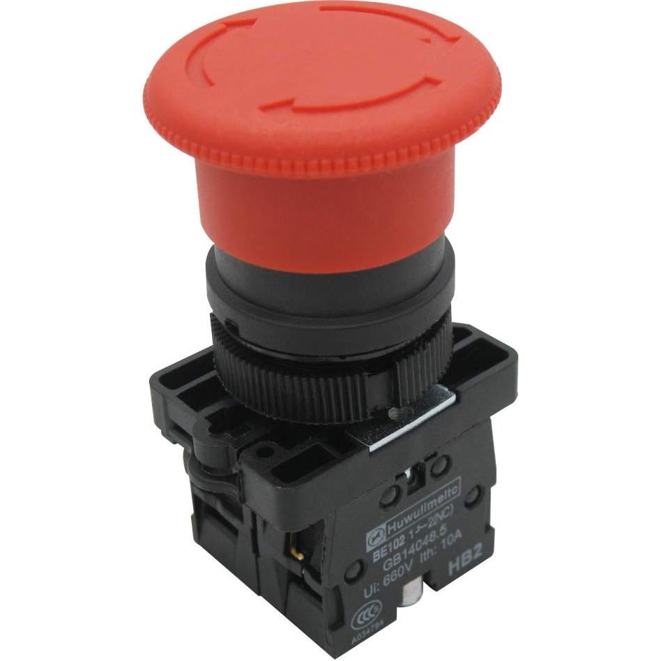 Interruptor de Parada de Emergencia Rojo mxuteuk 2Pcs 10A