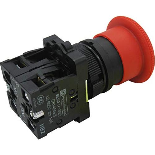 Interruptor de Parada de Emergencia Rojo mxuteuk 2Pcs 10A