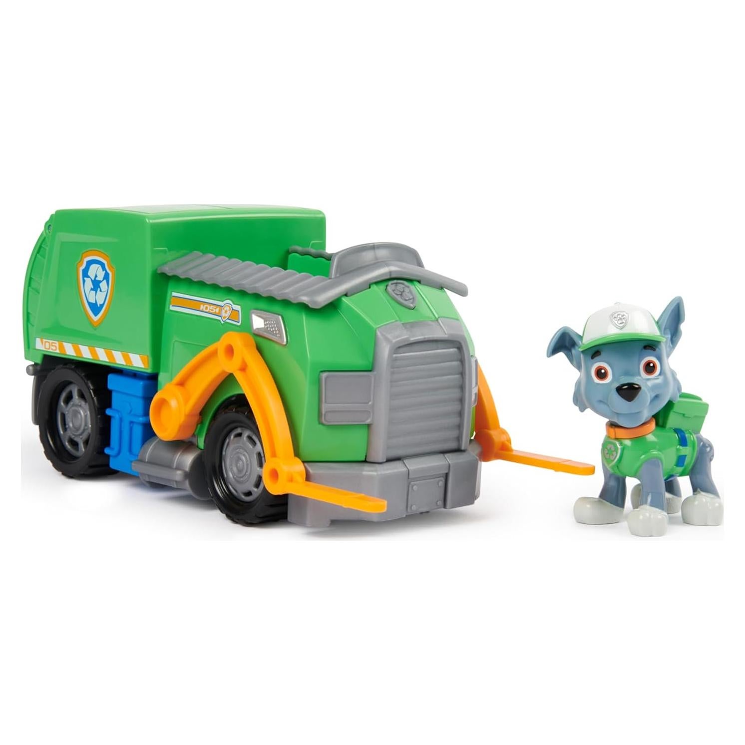 Camión de Reciclaje PAW Patrol Rocky con Figura 0.25 kg