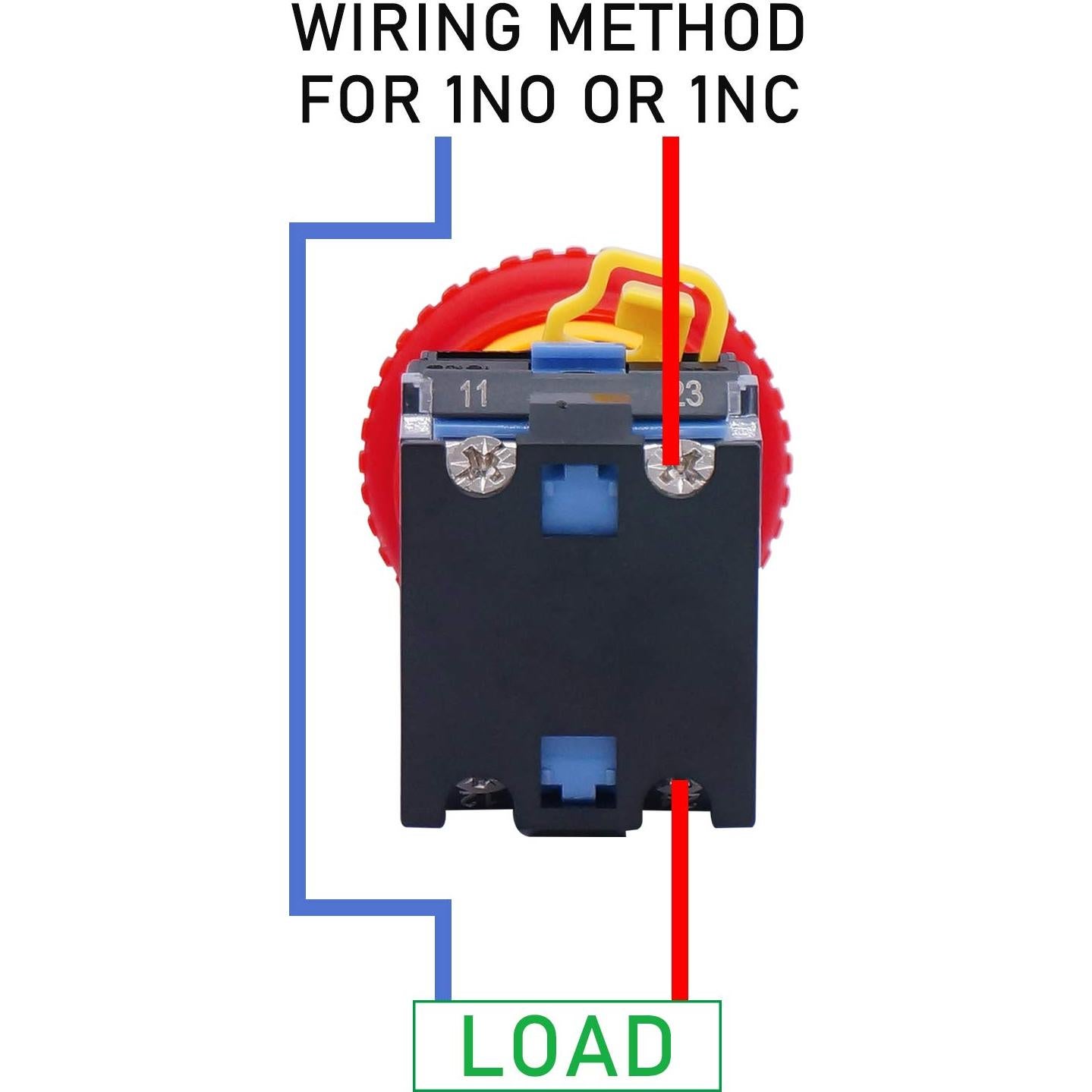 Interruptor de Botón de Parada de Emergencia TWTADE 22mm 10A 440V