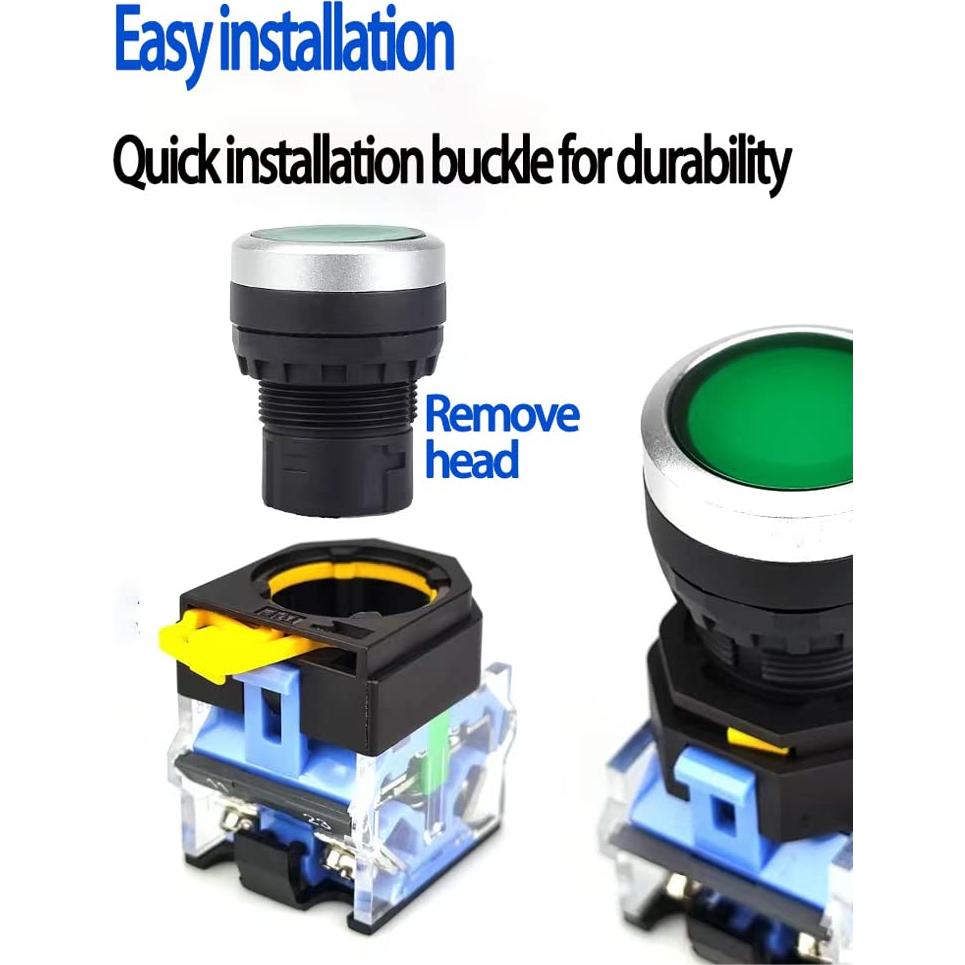 Interruptor de Botón Momentáneo QL-LINRUN 22mm 10A 660V IP54