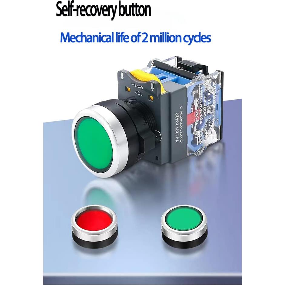 Interruptor de Botón Momentáneo QL-LINRUN 22mm 10A 660V IP54