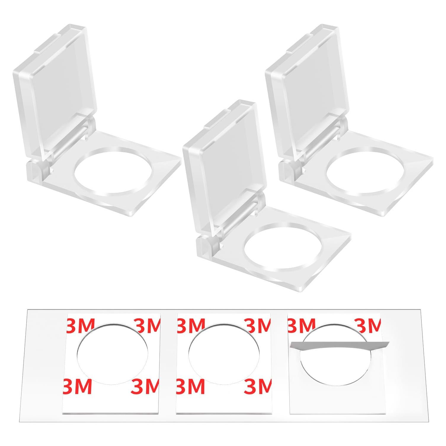 Cubierta de Botón de Poder 19mm DaierTek Transparente - 3 Piezas