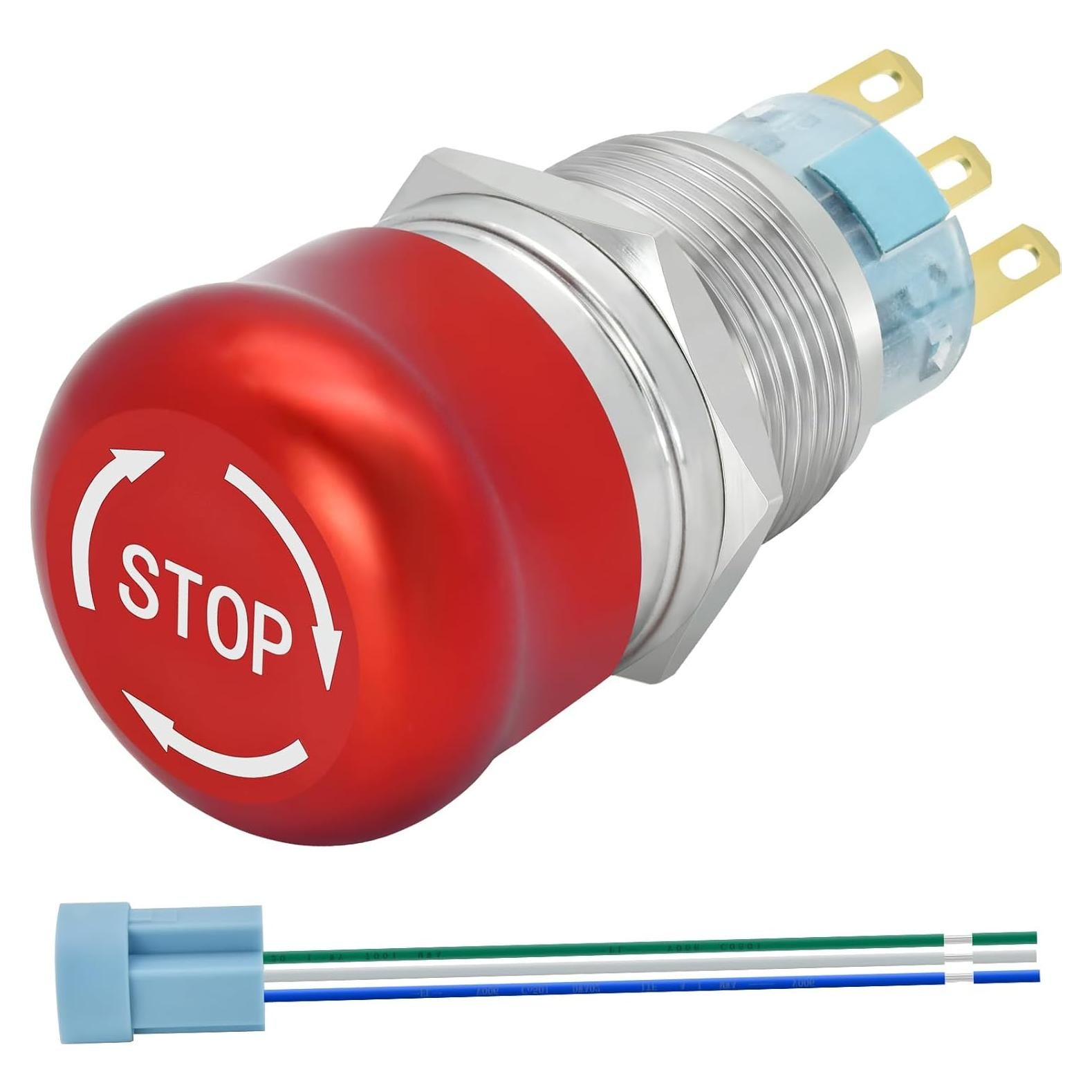 Interruptor de Parada de Emergencia 19mm ZJWZJH 5A SPDT
