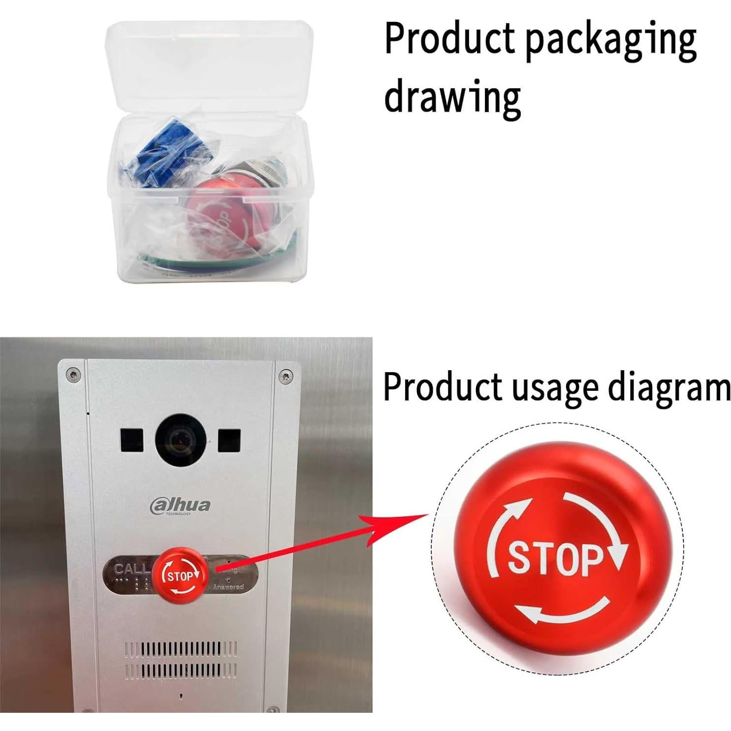 Interruptor de Parada de Emergencia 19mm ZJWZJH 5A SPDT