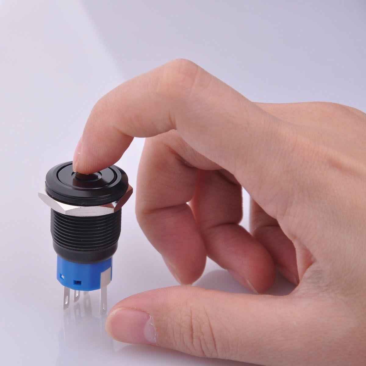 Interruptor Latching Ulincos U19C1 19mm Metal LED Verde