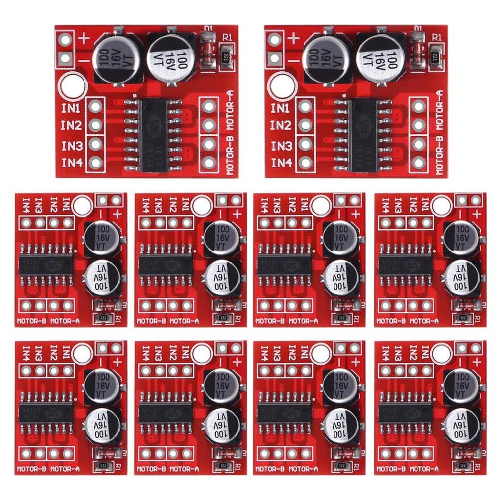 Módulo Controlador de Motor DC 1.5A 2 Vías L298N - 10 Pcs