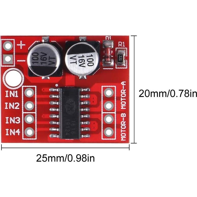 Módulo Controlador de Motor DC 1.5A 2 Vías L298N - 10 Pcs