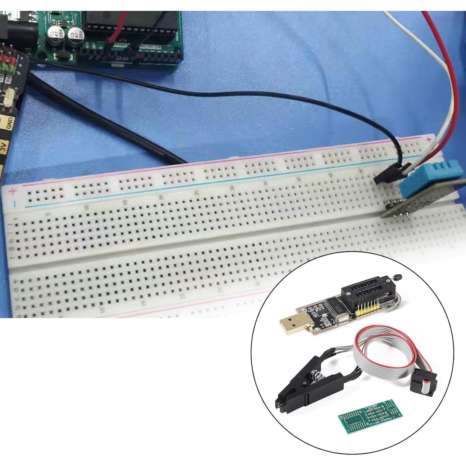 Clip de Prueba SOIC8 SOP8 JUZITAO + Programador USB CH341A