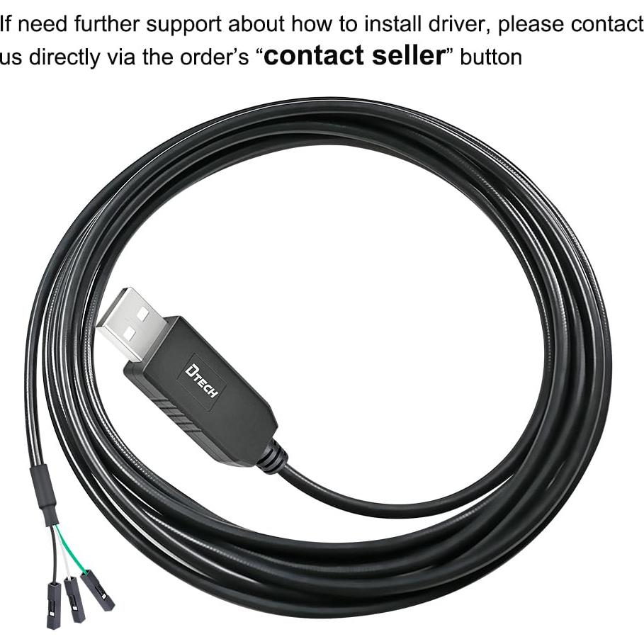 Cable USB a TTL 1.83m DTECH FT232RL 3.3V UART Adaptador