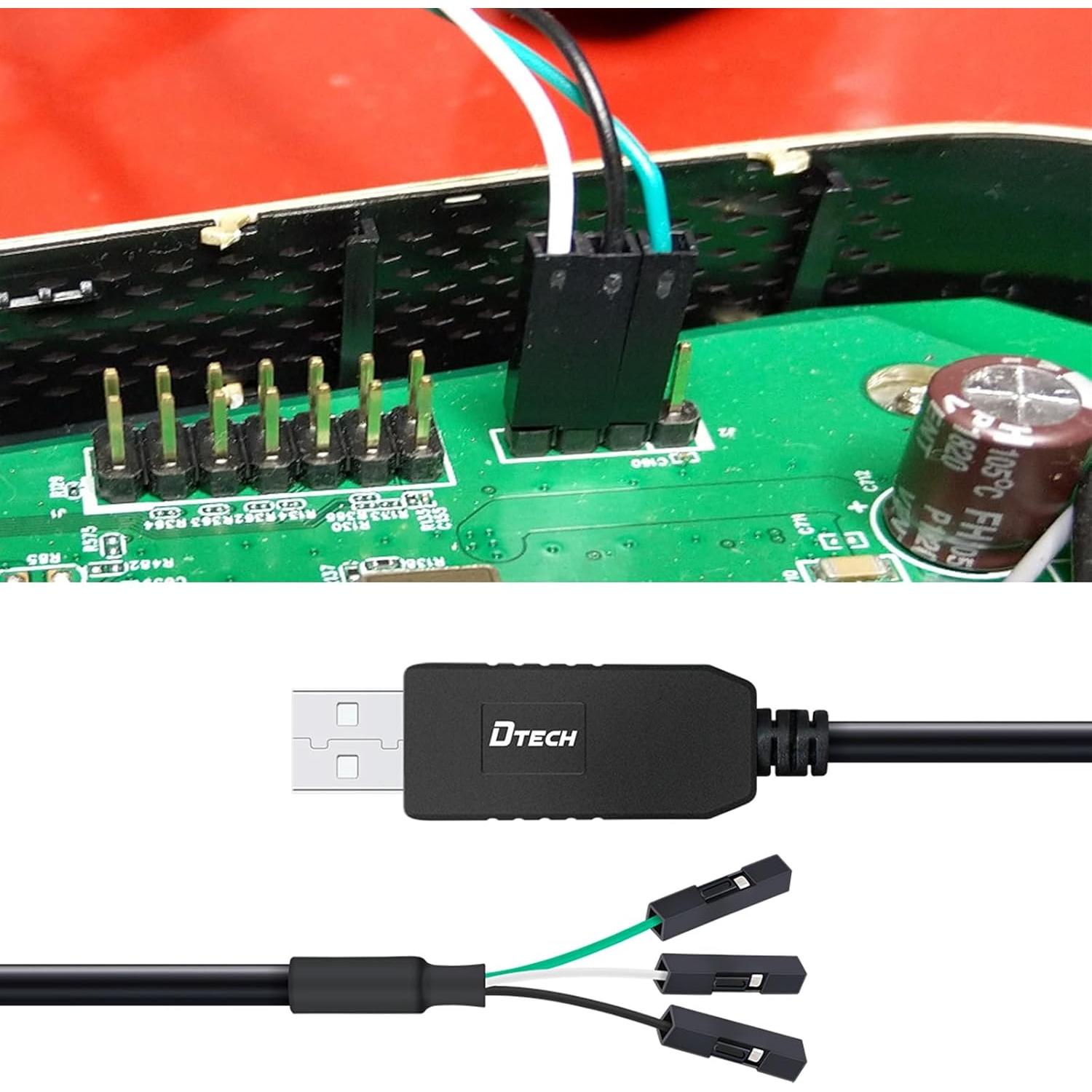 Cable USB a TTL 1.83m DTECH FT232RL 3.3V UART Adaptador
