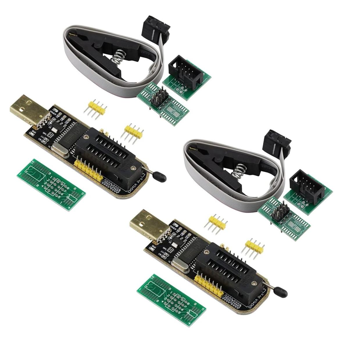 Programador CH341A USB 2PCS EEPROM SPI Flash 24 25 SOP8