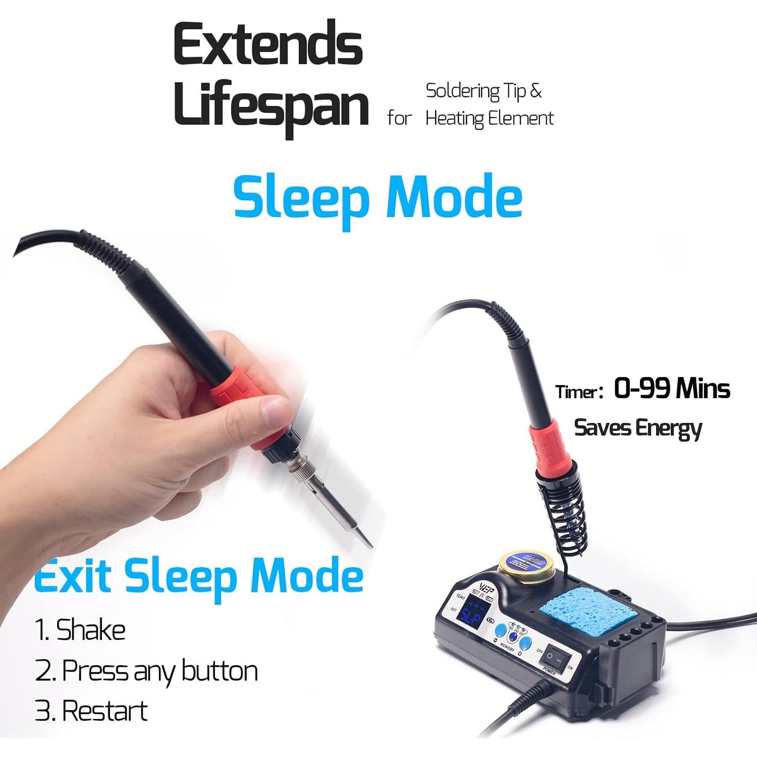 Estación de Soldadura WEP 927-IV 110W con Lupa LED y Accesorios