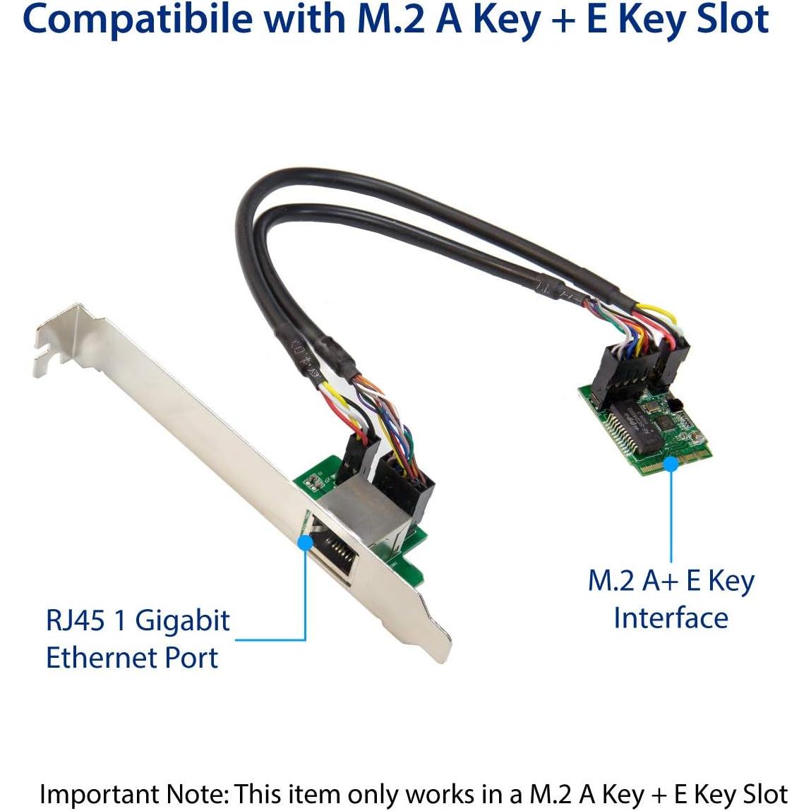 Módulo Ethernet Gigabit M.2 Syba A+E 1.0 - 1000BASE-T