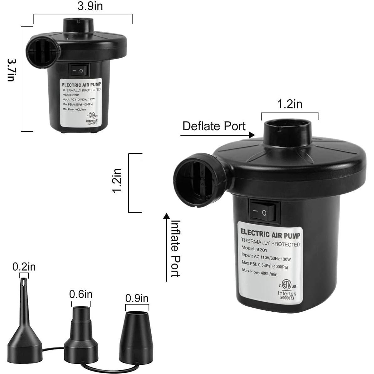 Bomba de Aire Eléctrica WEEFEESTAR 130W para Inflables