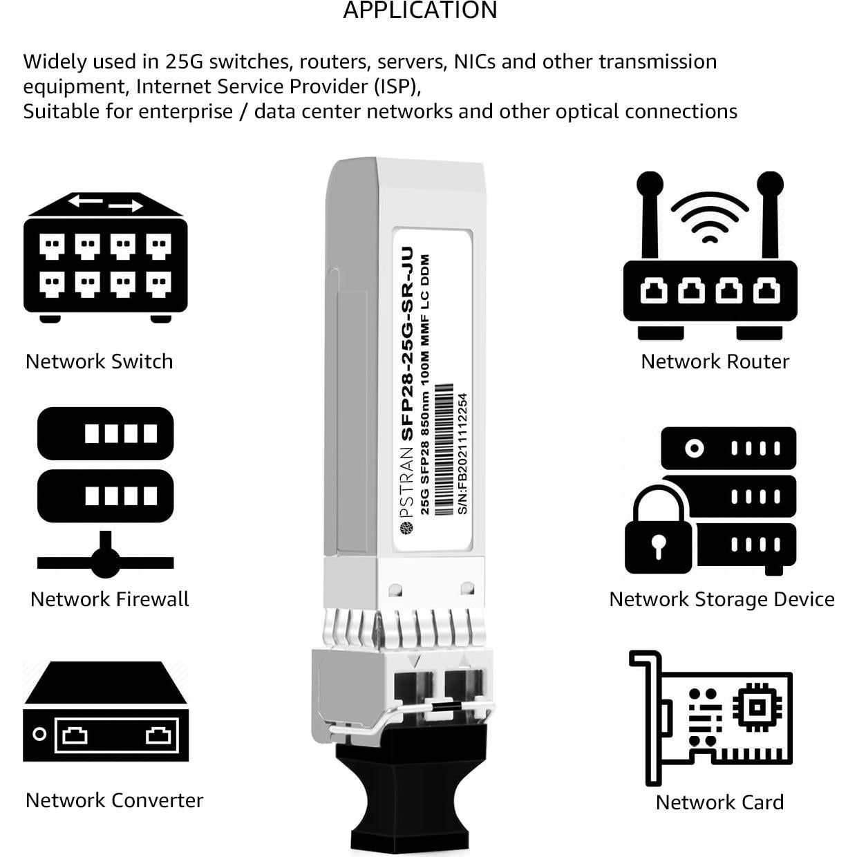 Módulo Transceptor Óptico SFP28 25GBASE-SR Fiber-Store 100m