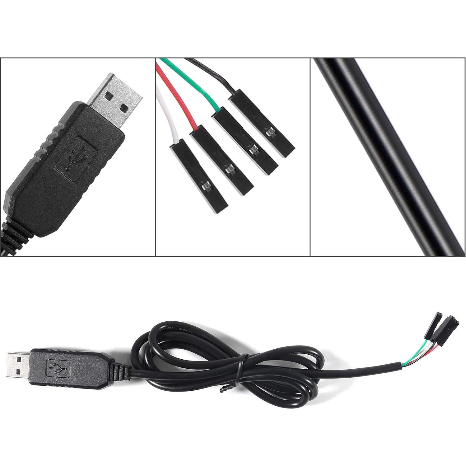 Adaptador USB a TTL Serial 3.3V Atnsinc PL2303HX 2Pack
