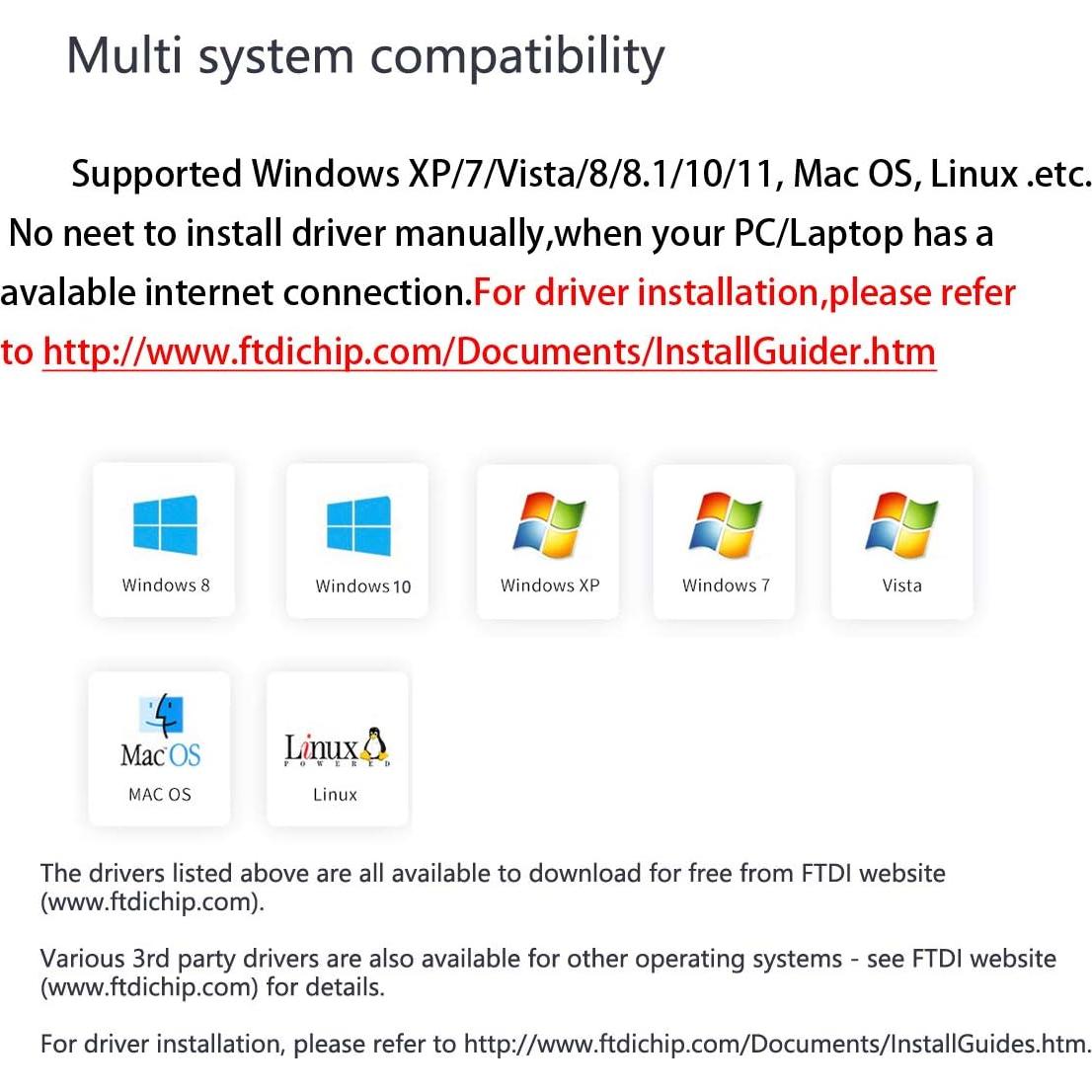 Adaptador USB a TTL 5V Green-utech 6 Pines para PC