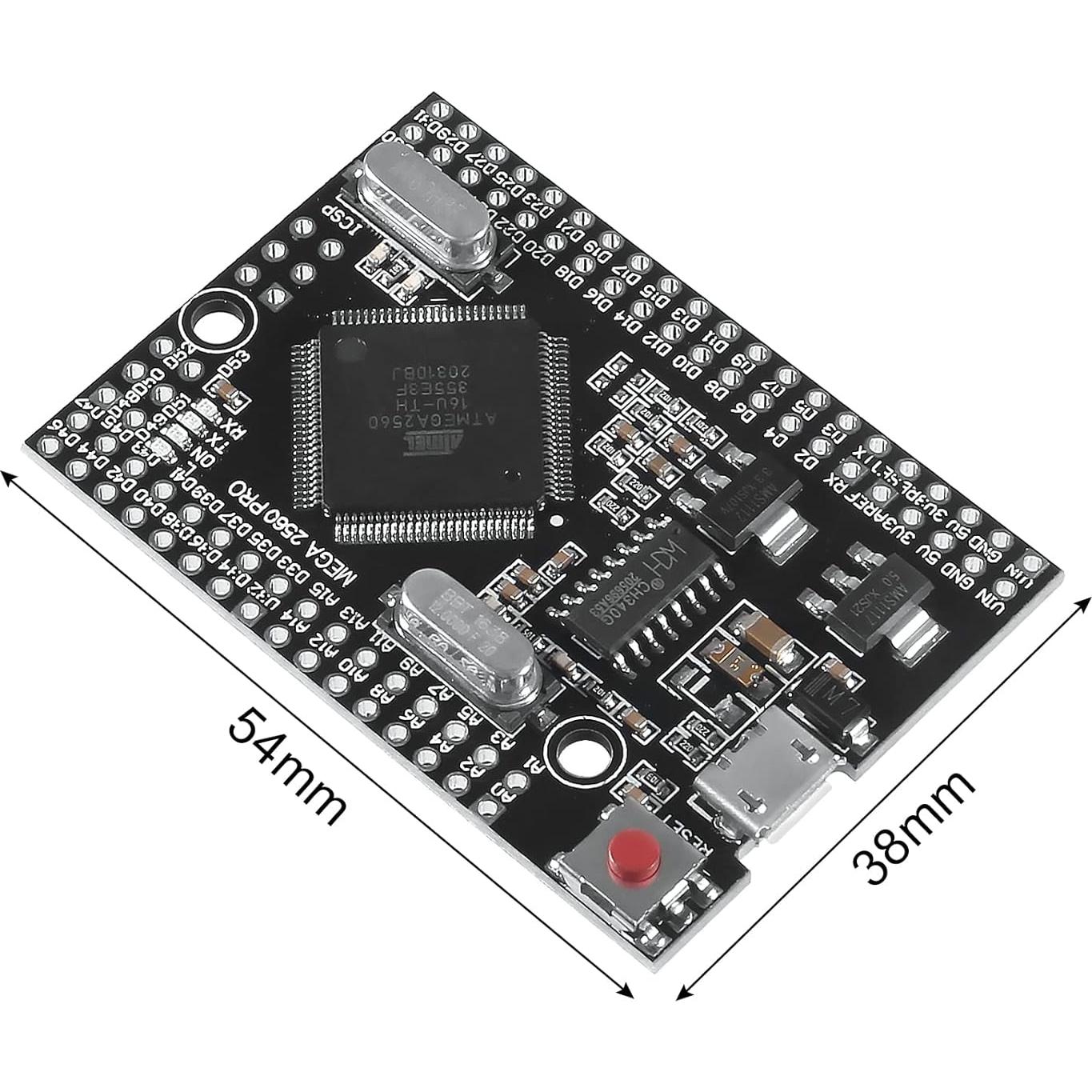 Módulo Embed ATmega 2560 Pro Alinan CH340G 38x55mm