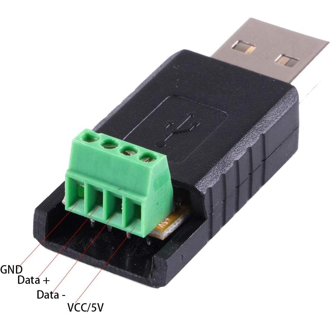 usangreen RS485 to USB Converter Adapter with FT232RL Chip for Smart Meter (Black Shell) EKM Blink Adapter