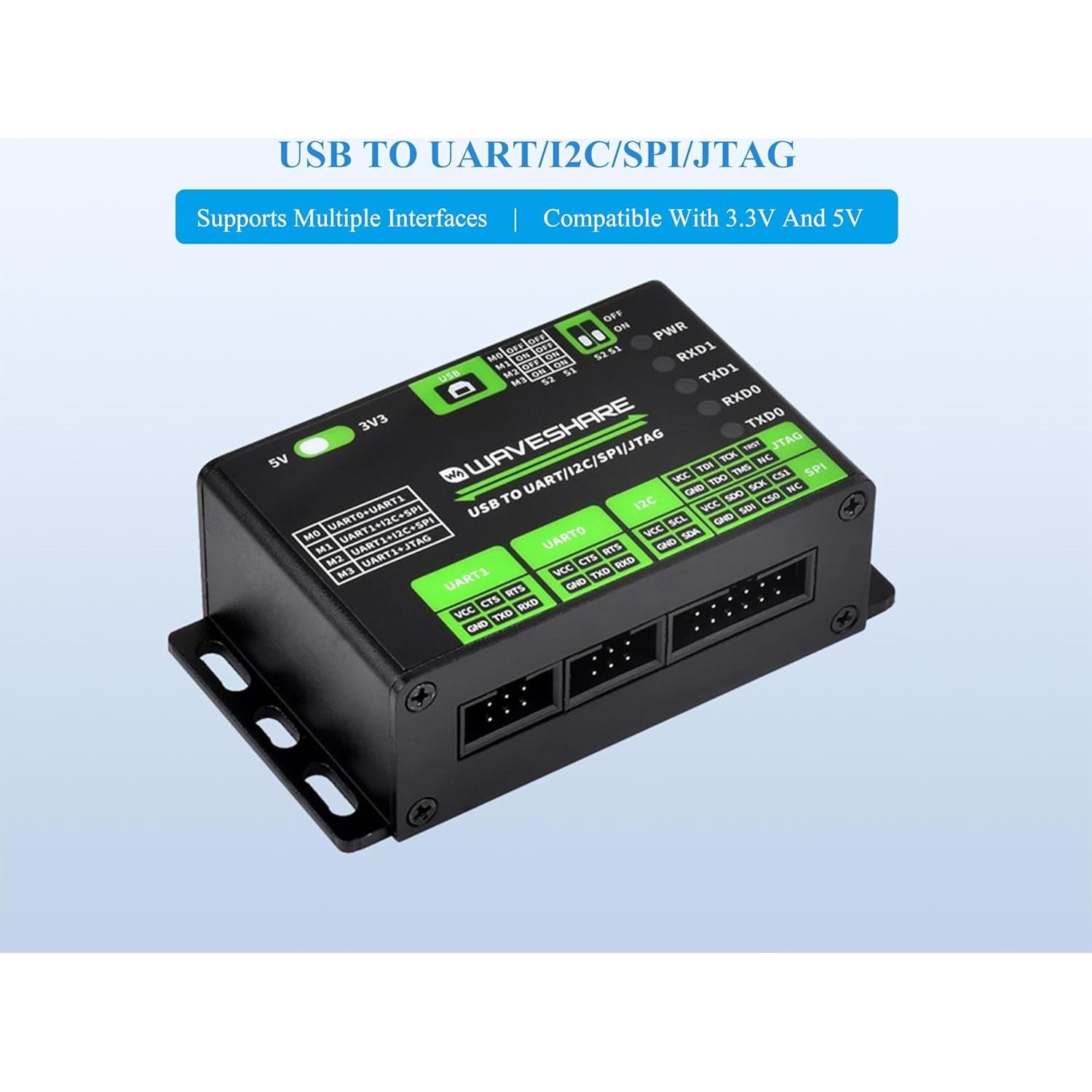 Convertidor USB a UART I2C SPI JTAG Wonrabai 9g